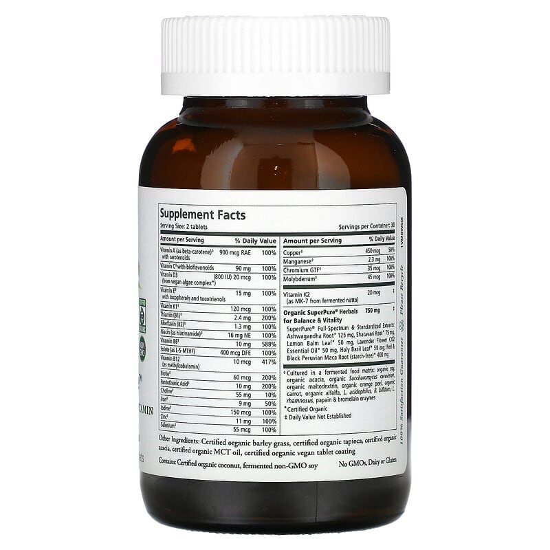 Pure Synergy, Vita-Min-Balance, Women's 2 Per Day Multivitamin, 60 Tablets