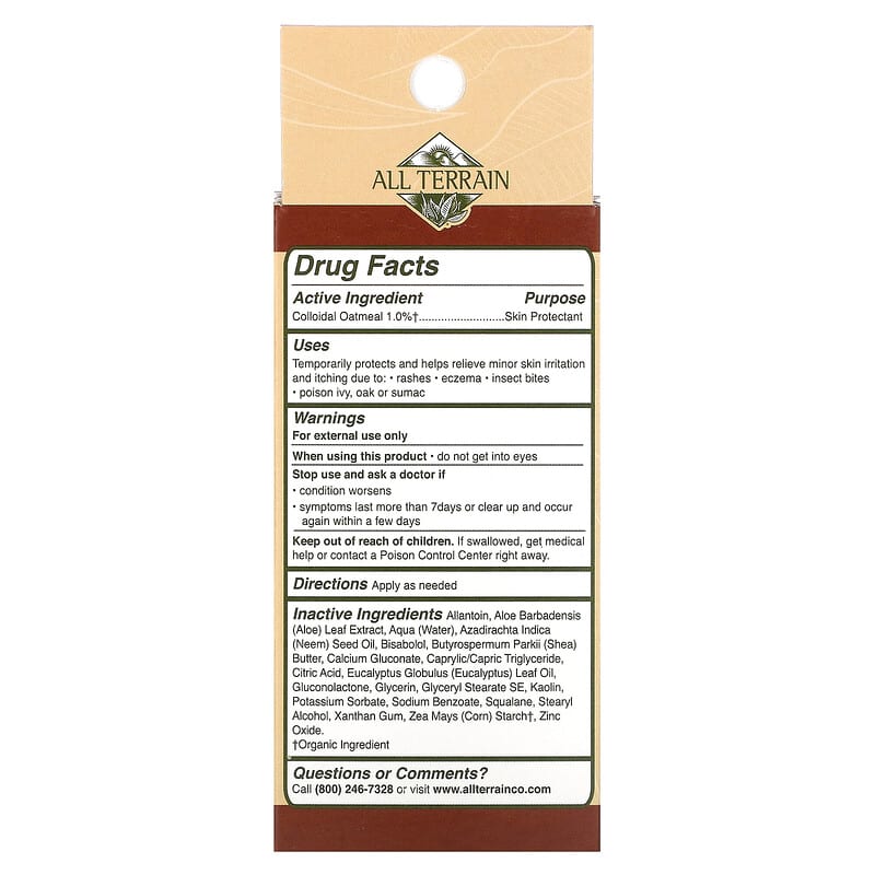 All Terrain, Ditch The Itch® Cream, Calming Cream, 2 fl oz (59 ml)
