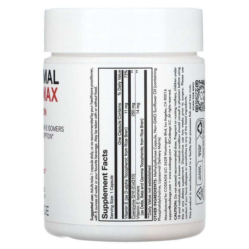 Codeage, Liposomal CoQ10 Max, Sport, 60 Vegetable Capsules
