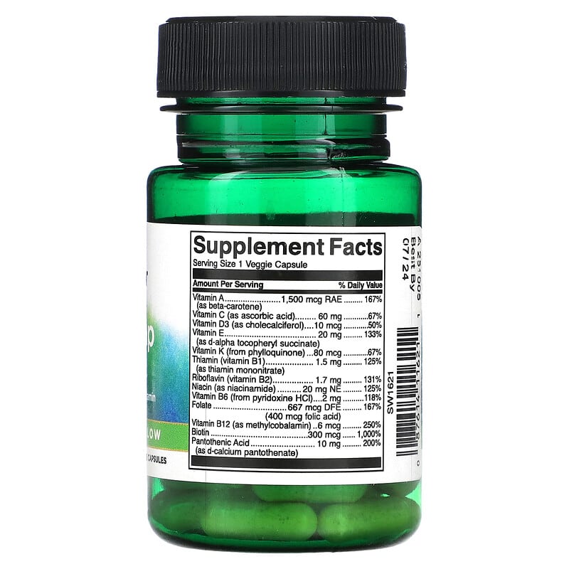 Swanson, Mini Cap Multi, 30 Vegan Capsules