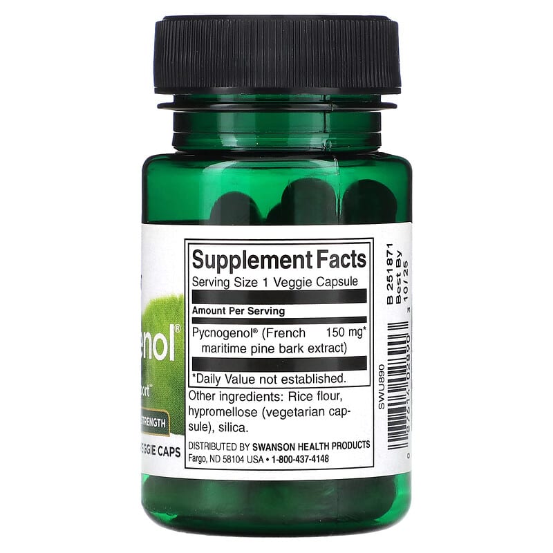 Swanson, Pycnogenol, Super Strength, 150 mg, 30 Veggie Caps