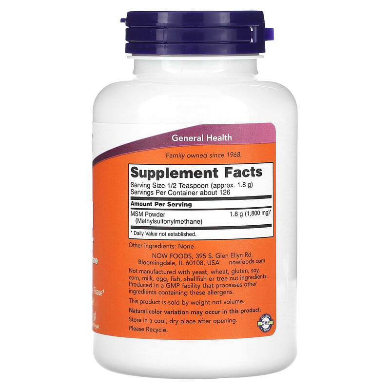 NOW Foods, MSM Powder, 8 oz (227 g)