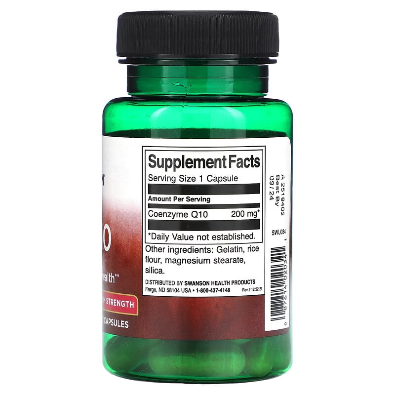 Swanson, CoQ10, 200 mg, 30 Capsules