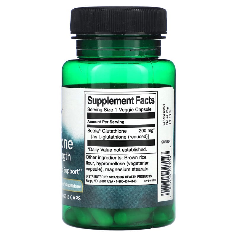 Swanson, Reduced L-Glutathione, 200 mg, 60 Veggie Caps