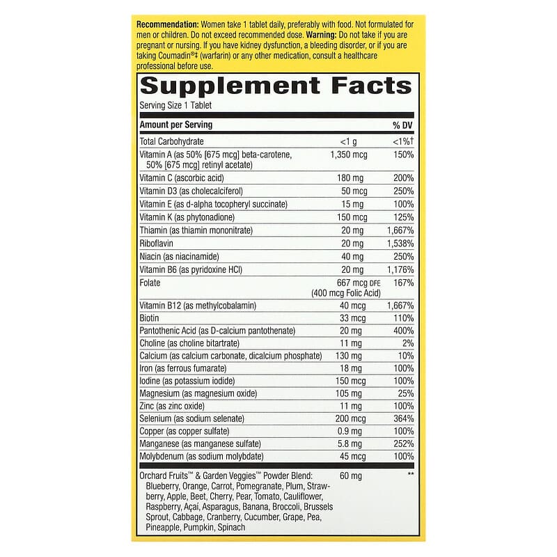 Nature's Way, Alive!, Women's Ultra Multivitamin, 60 Tablets