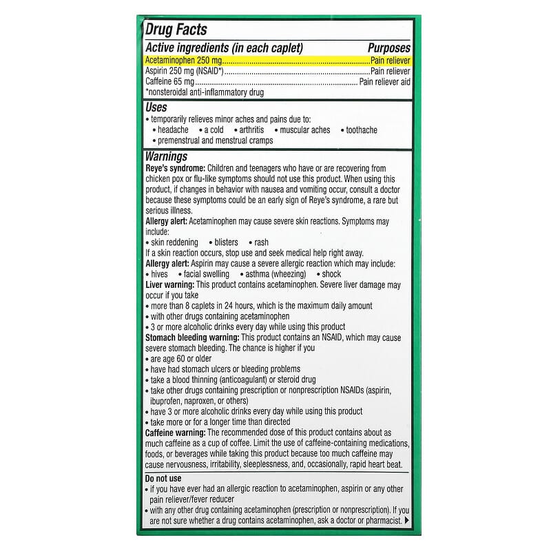 Excedrin, Headache, 200 Caplets