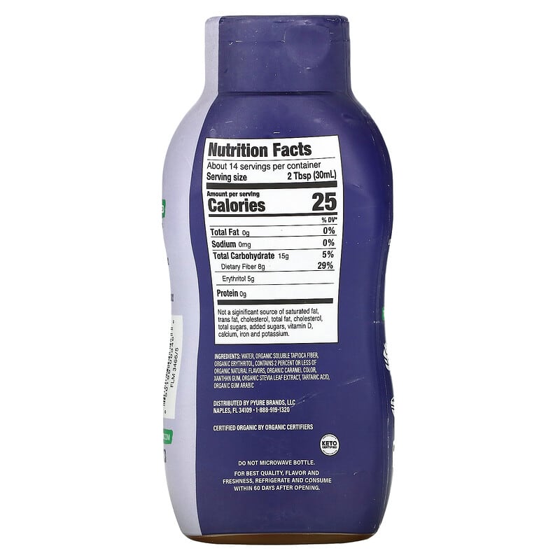 Pyure, Organic Maple Flavored Syrup, Sugar-Free, 14 fl oz (414 ml)