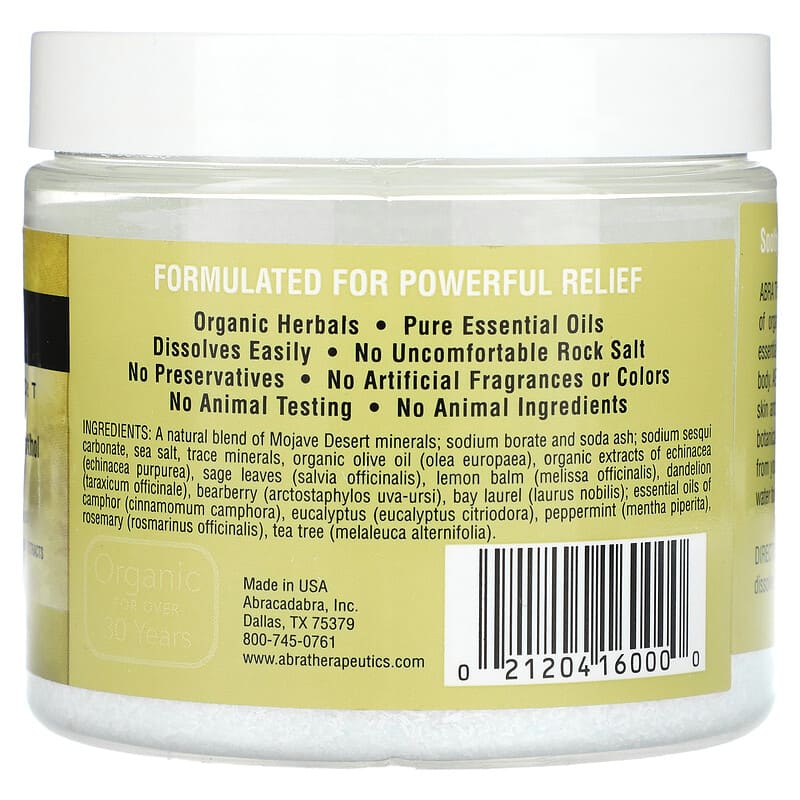 Abra Therapeutics, Cold and Flu Bath, Camphor &amp; Menthol, 17 oz (482 g)