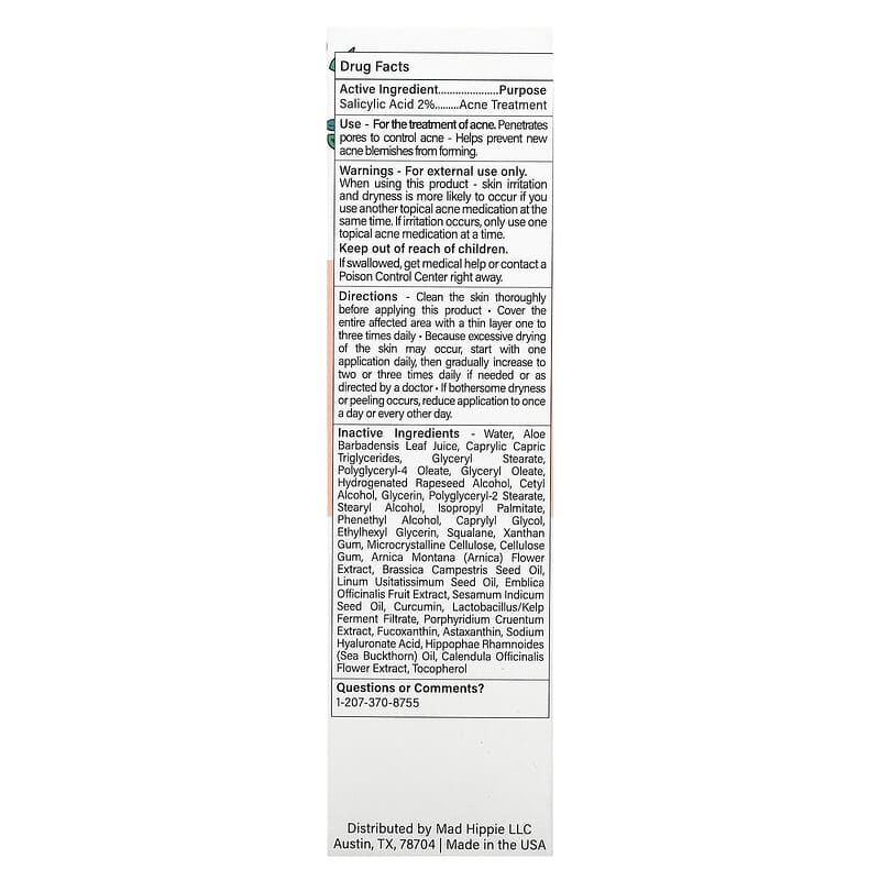 Mad Hippie, Blemish Cream, 0.5 fl oz (15 ml)