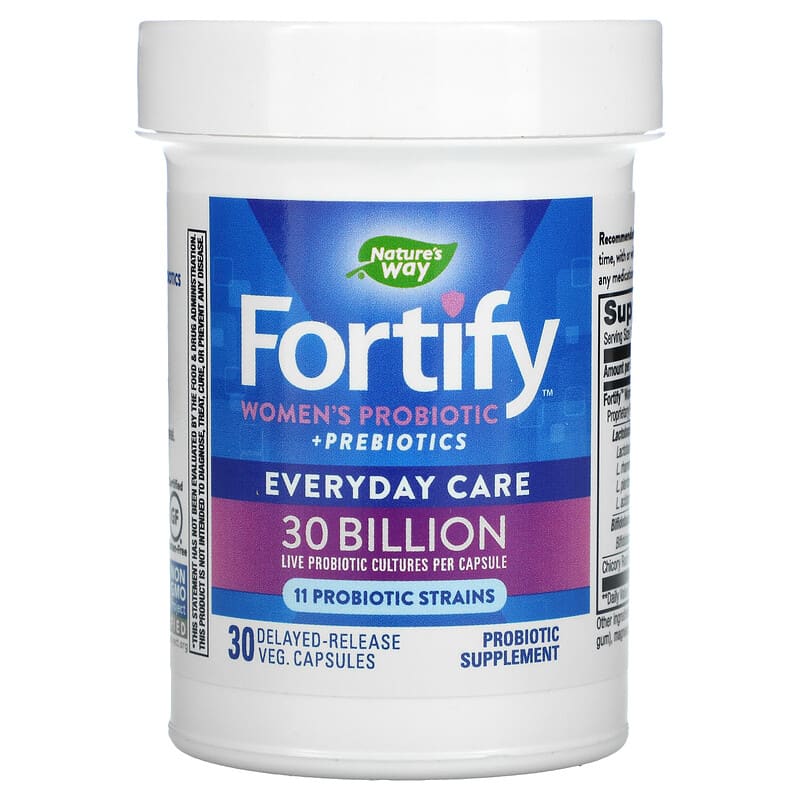 Nature's Way, Fortify® Women's Daily Probiotic, 30 Billion CFU, 30 Delayed-Release Capsules