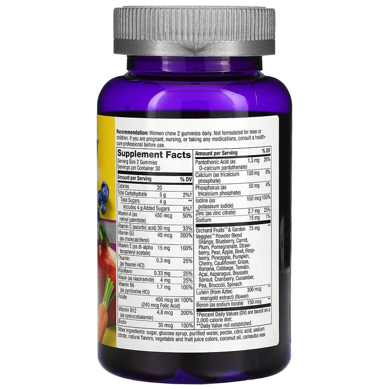 Nature's Way, Alive!® Women's 50+ Multivitamin Gummy, Mixed Berry, 60 Gummies