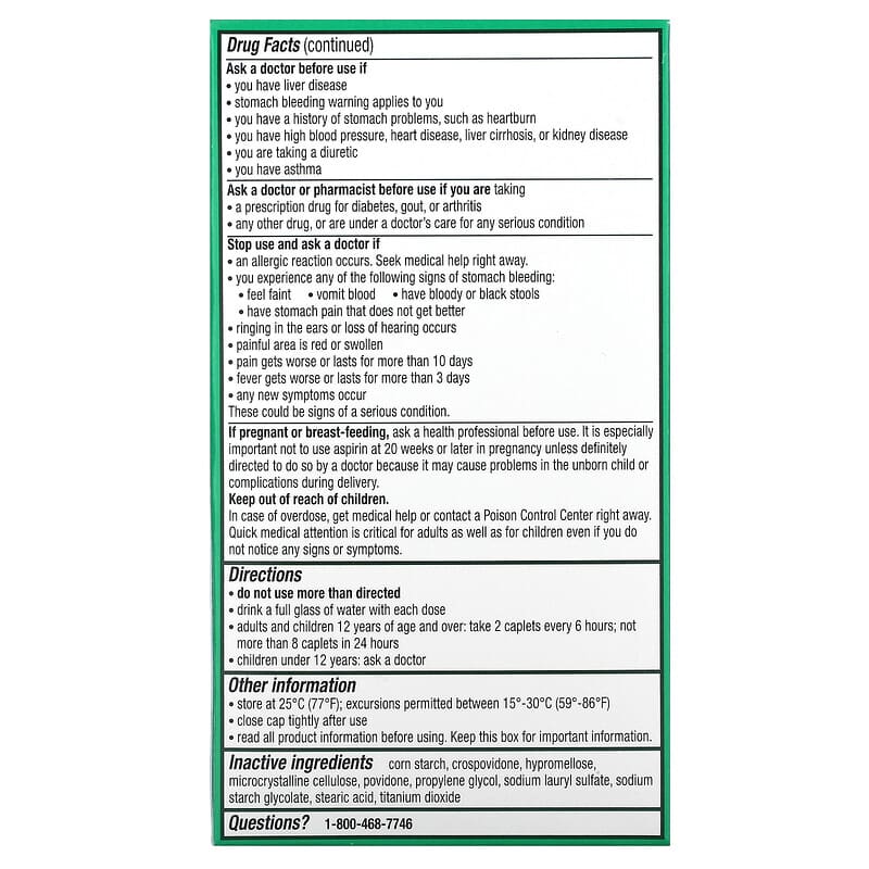 Excedrin, Headache, 200 Caplets