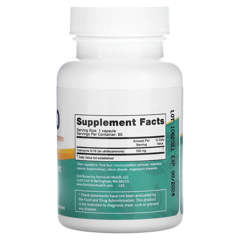 Fairhaven Health, Co-Q10, 60 Capsules (100 mg per Capsule)