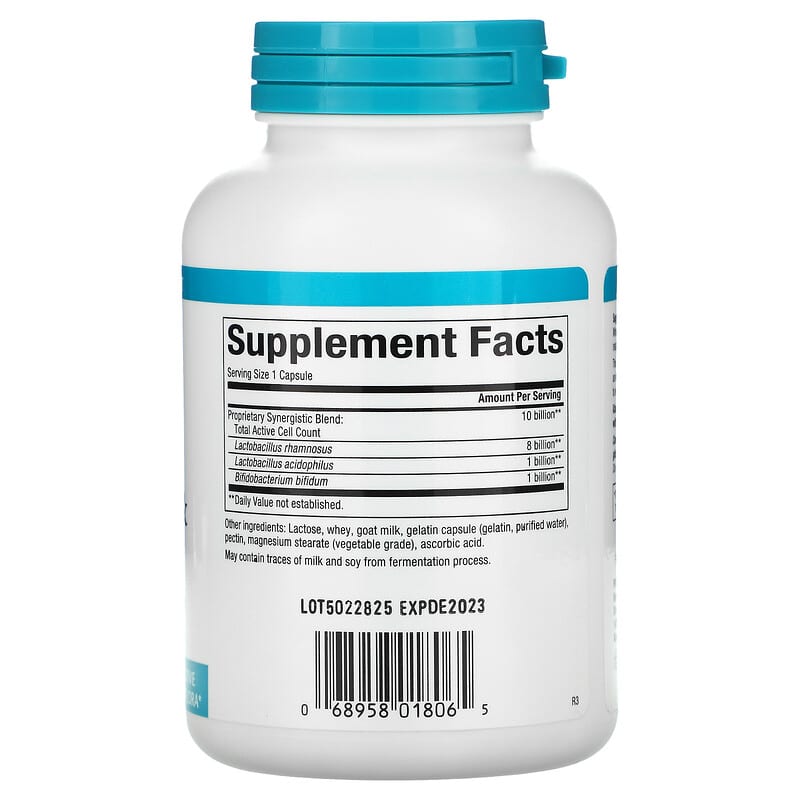 Natural Factors, Acidophilus &amp; Bifidus, 10 Billion, 180 Capsules