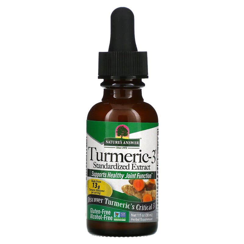 Nature's Answer, Turmeric-3®, Alcohol-Free, 200 mg, 1 fl oz (30 ml)
