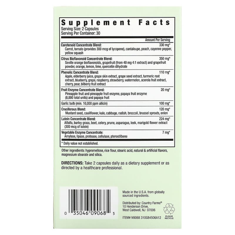 Country Farms, Fruits &amp; Veggies, 60 Capsules