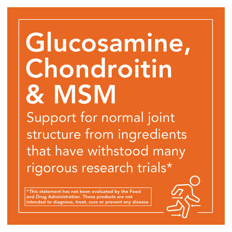 NOW Foods, Glucosamine &amp; Chondroitin with MSM, 90 Capsules