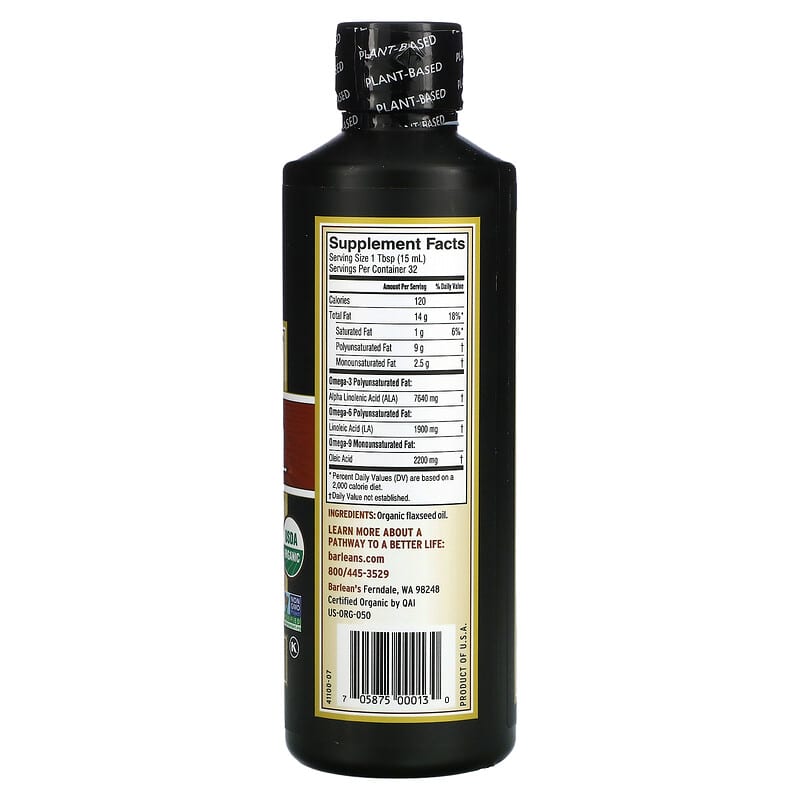 Barlean's, Organic Flax Oil, 16 fl oz (473 ml)