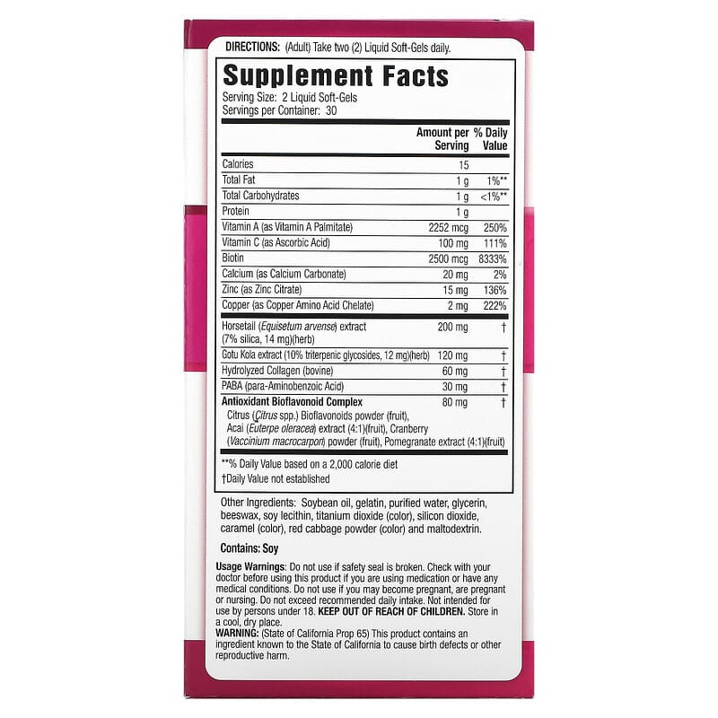 Applied Nutrition, Longer Stronger Hair &amp; Nails®, 60 Liquid Soft-Gels
