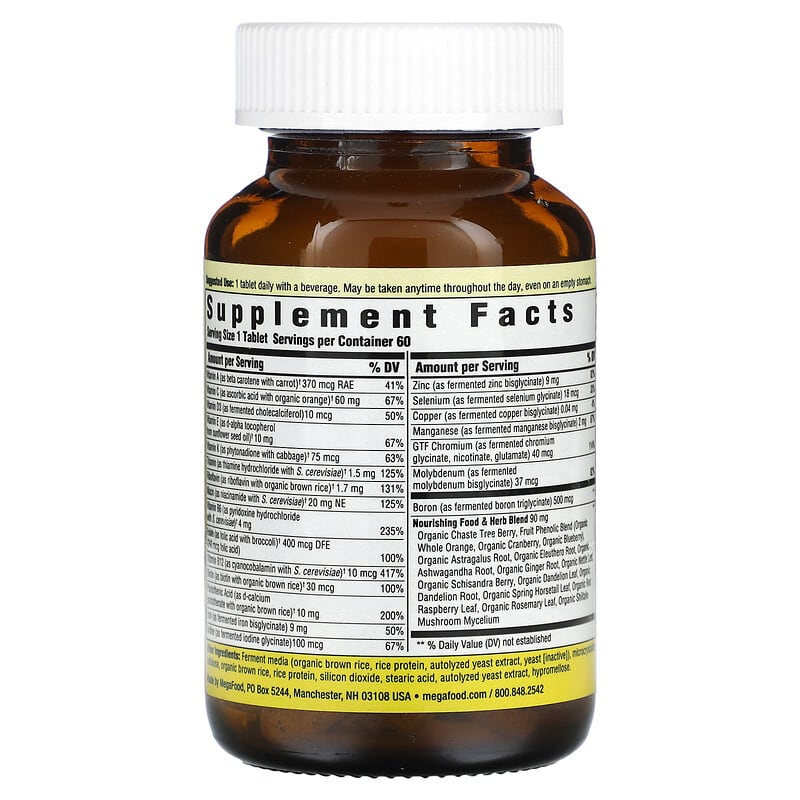 MegaFood, Women’s One Daily Multivitamins, 60 Tablets