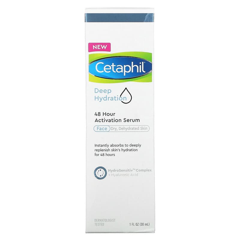 Cetaphil, Deep Hydration, 48H Activation Serum, For Sensitive Skin, 1 fl oz (30 ml)