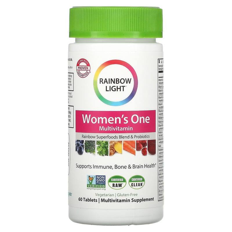 Rainbow Light, Women's One Daily Multivitamin, High Potency, 60 Vegetarian Tablets