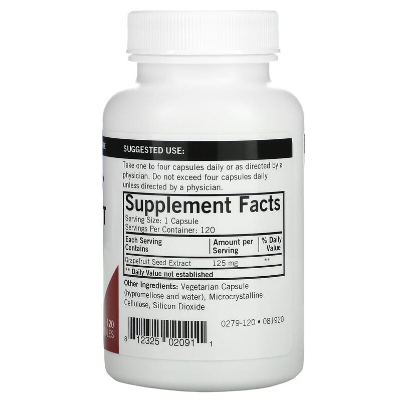 Kirkman Labs, Grapefruit Seed Extract, 125 mg, 120 Capsules