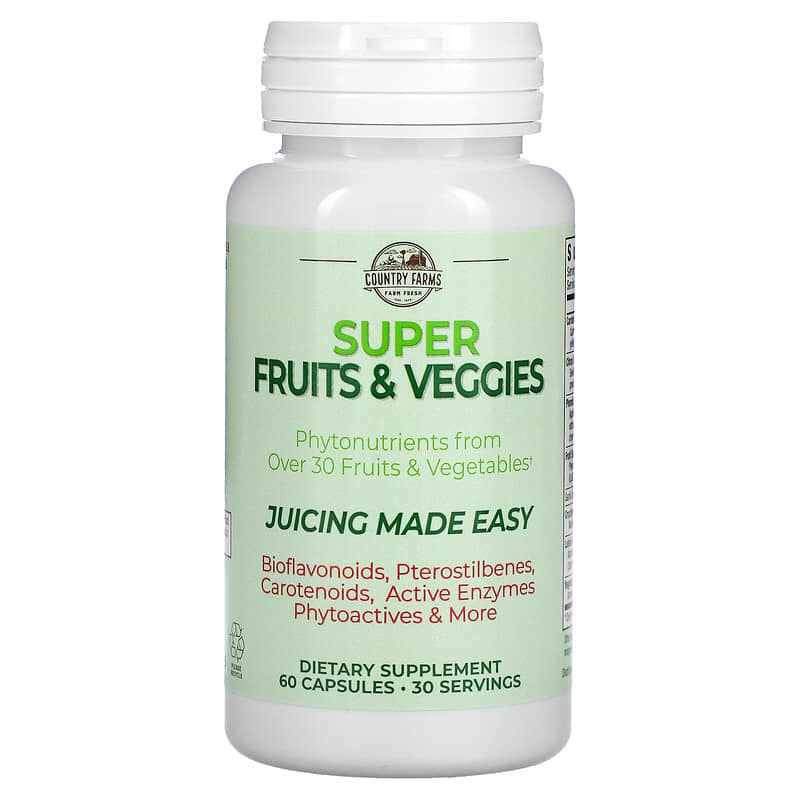 Country Farms, Fruits &amp; Veggies, 60 Capsules