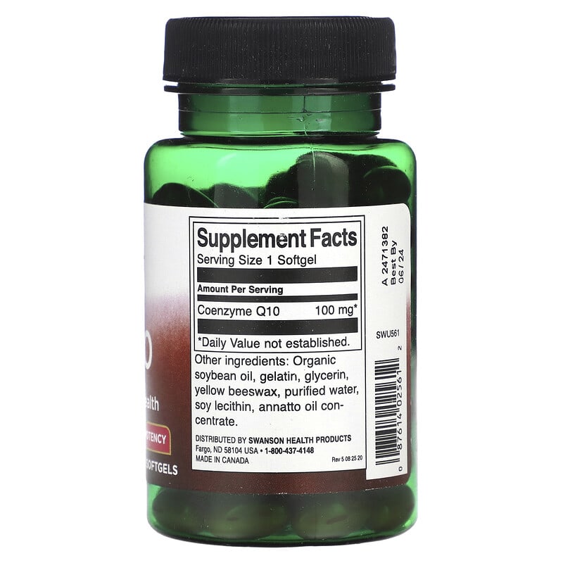 Swanson, CoQ10, High Potency, 100 mg, 100 Softgels