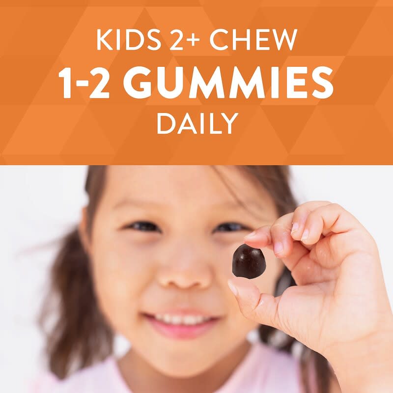 Nature's Way, Kids, Growing Bones &amp; Muscles Gummy, Ages 2 +, Wildberry, 60 Gummies