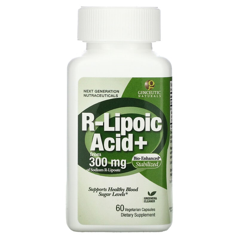Genceutic Naturals, R-Lipoic Acid+, 60 Vegetarian Capsules