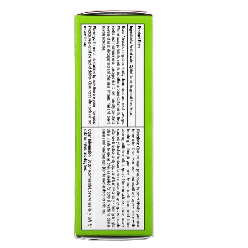 Xlear, Natural Saline Nasal Spray, 0.75 fl oz (22 ml)