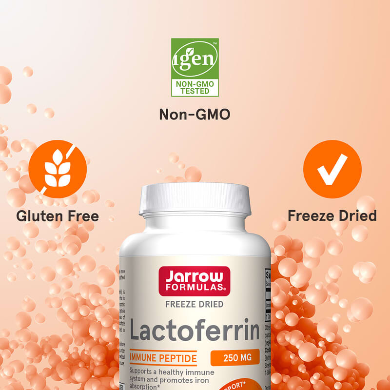 Jarrow Formulas, Lactoferrin, Freeze Dried, 250 mg, 30 Capsules