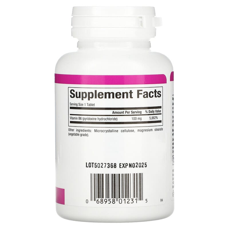 Natural Factors, Vitamin B6, 100 mg, 90 Tablets