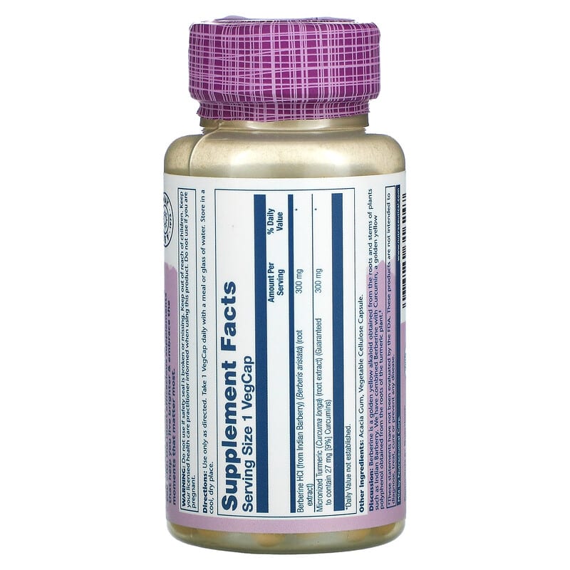 Solaray, Vital Extracts, Berberine &amp; Curcumin, 60 VegCaps