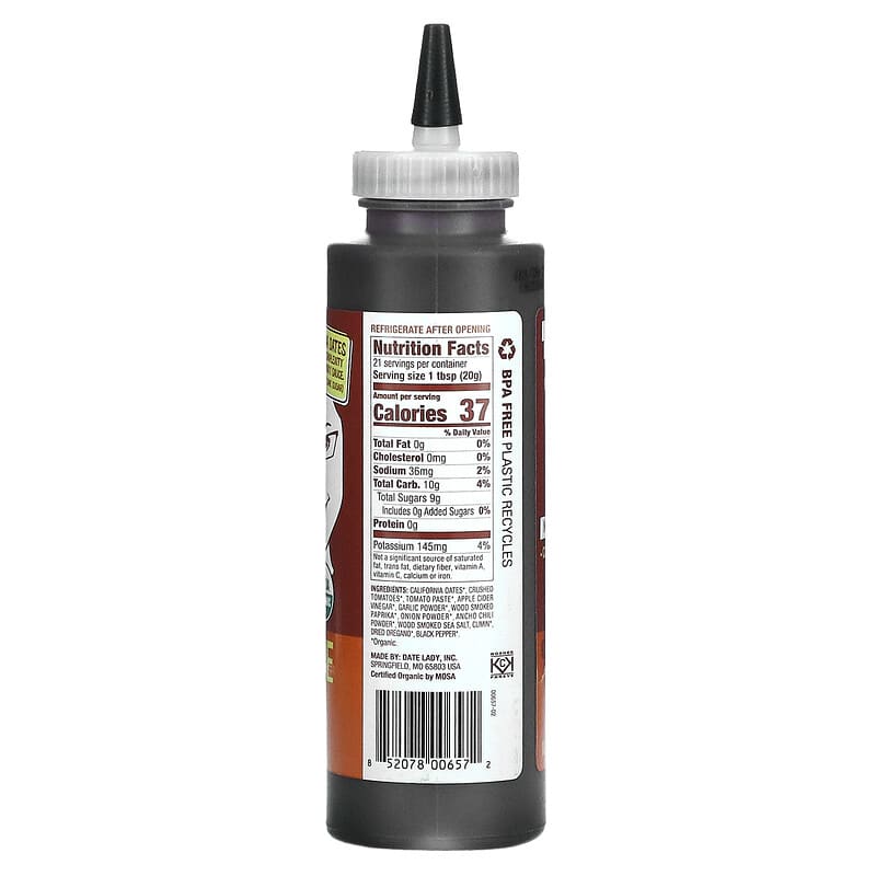 Date Lady, Organic Barbecue Sauce, 13.8 oz (391 g)