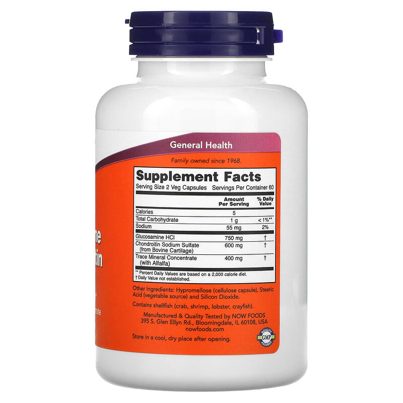 NOW Foods, Glucosamine &amp; Chondroitin, 120 Veg Capsules