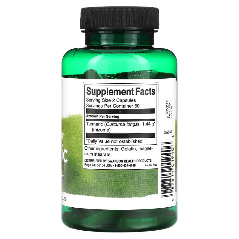 Swanson, Full Spectrum® Turmeric, 720 mg, 100 Vegan Capsules