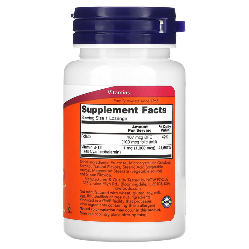 NOW Foods, B-12, 100 Lozenges