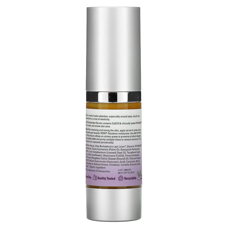 NOW Foods, Solutions, CoQ10 Antioxidant Serum, 1 fl oz (30 ml)