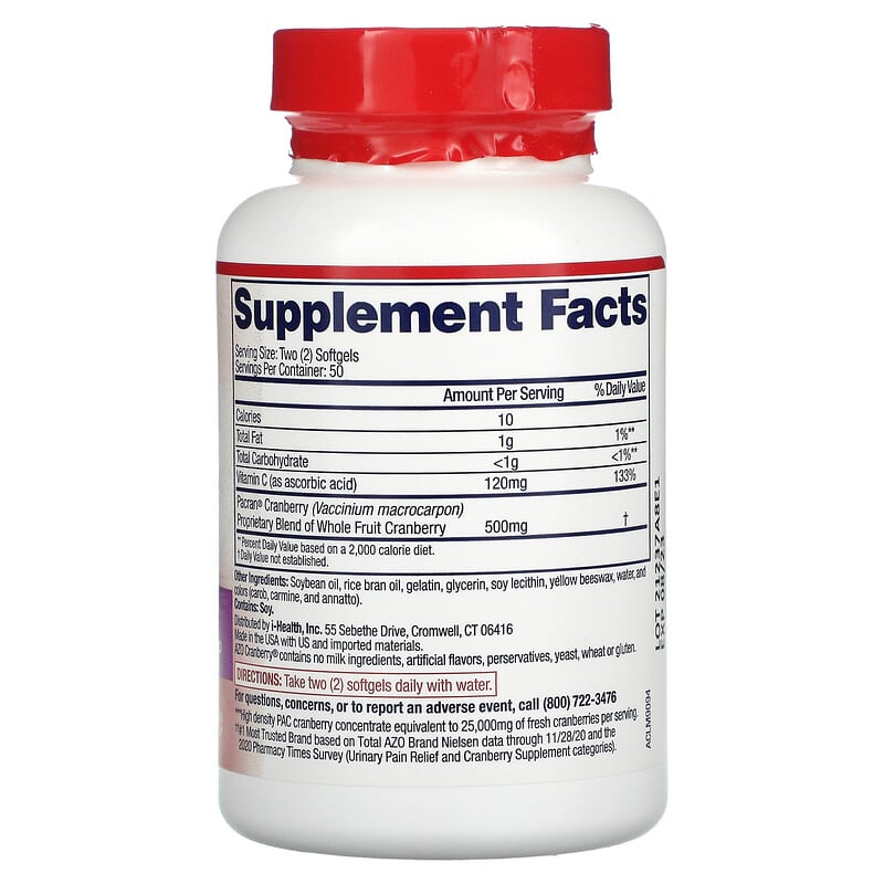 AZO, Cranberry, Urinary Health, 100 Softgels