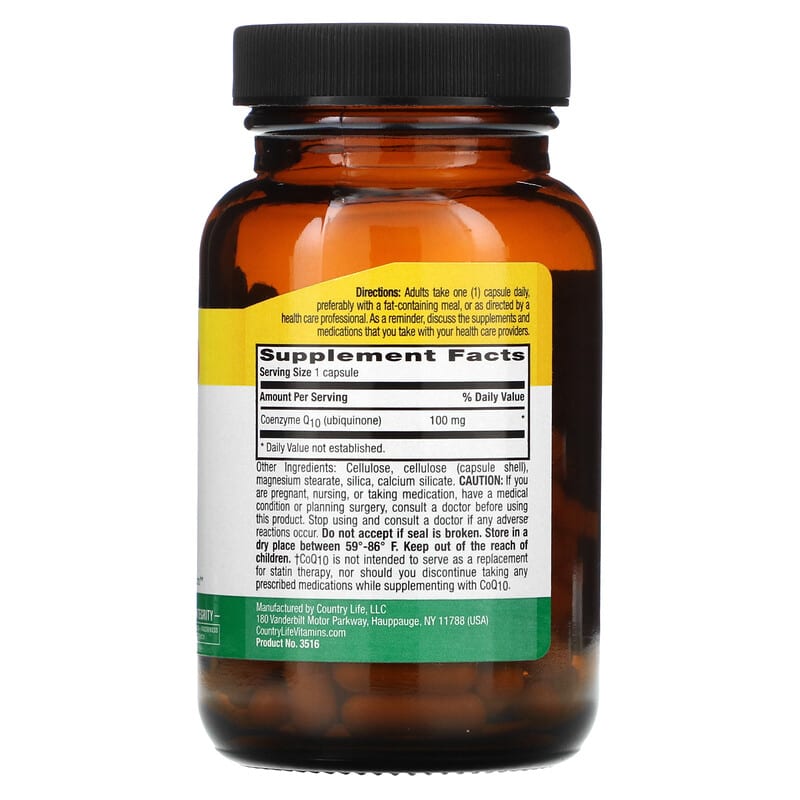 Country Life, Vegan CoQ10, 100 mg, 60 Vegan Capsules