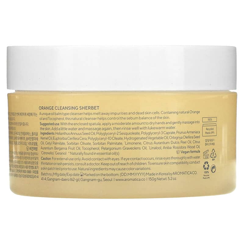 Aromatica, Orange Cleansing Sherbet, 5.2 oz (150 g)
