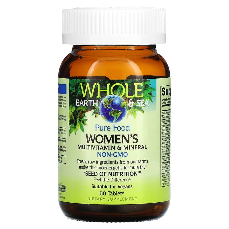 Natural Factors, Whole Earth &amp; Sea®, Women's Multivitamin &amp; Mineral, 60 Tablets