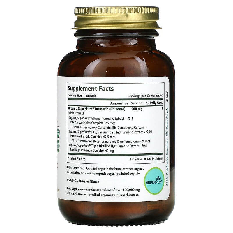 Pure Synergy, SuperPure Turmeric, 60 Capsules