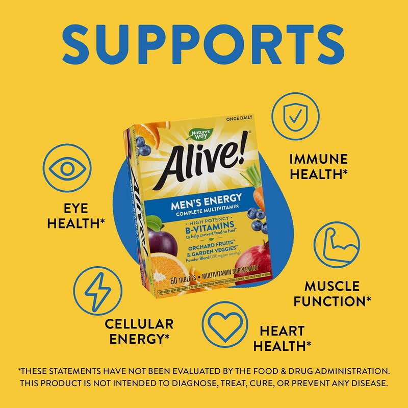 Nature's Way, Alive!® Men's Complete Multivitamin, 50 Tablets