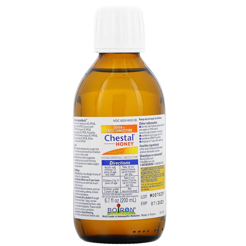 Boiron, Chestal Honey, Cough Syrup , 6.7 fl oz (200 ml)