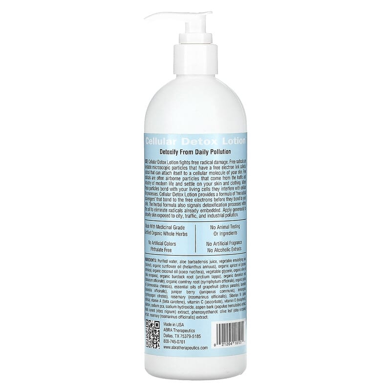 Abra Therapeutics, Cellular Detox Therapeutic Lotion, Grapefruit &amp; Juniper, 16 fl oz (475 ml)