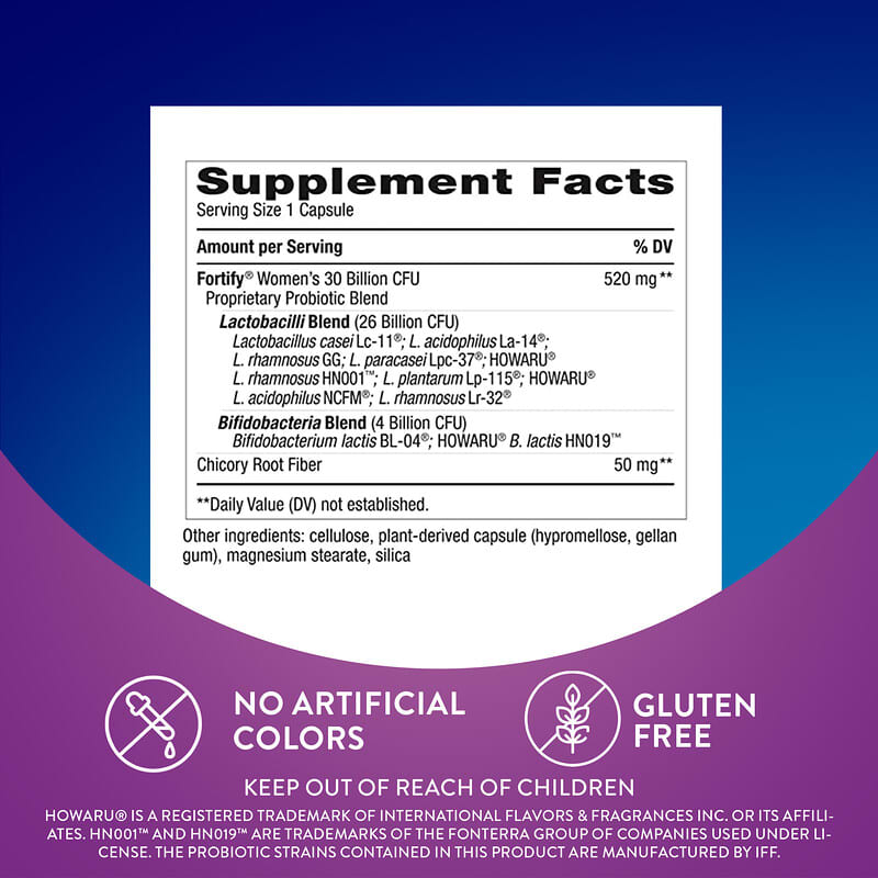 Nature's Way, Fortify® Women's Daily Probiotic, 30 Billion CFU, 30 Delayed-Release Capsules