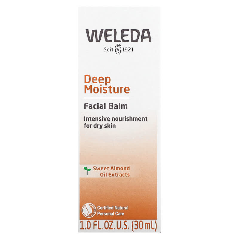 Weleda, Deep Moisture Facial Balm, Sweet Almond Oil Extracts, 1 fl oz (30 ml)